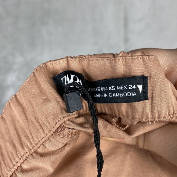 Zara tan cargo parachute pants - Picture 8 of 9